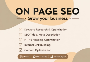 will optimize your website pages with effective on-page SEO techniques