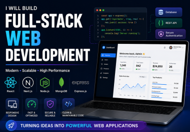 I build modern,  interactive full stack web application with React and Node. js