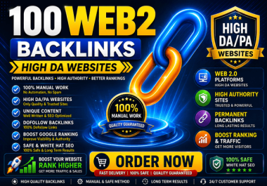 I Will Create 100 Powerful Web 2.0 Backlinks for Google Ranking