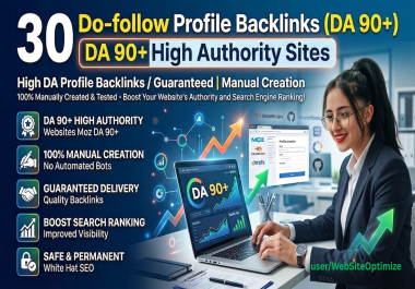 30 Do-follow Profile Backlinks High Authority Sites Manually Create Guaranteed