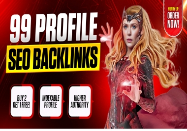 Buy 2 Get 1 FREE - Build 99 Premium Manual Indexable Profile Backlinks for Stronger SEO