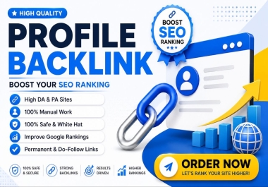 I will build 100 powerful profile backlinks to strengthen your SEO authority
