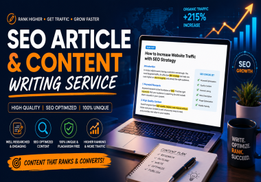 I will write an SEO optimized blog post or article for your website
