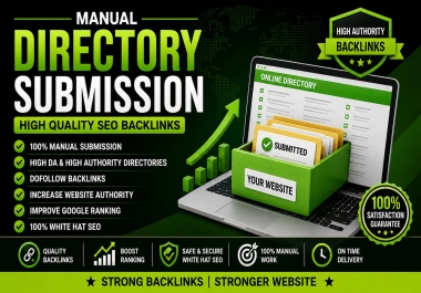 I Will Do 100+ Manual Directory Submission High Quality SEO Backlinks