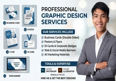 I will create professional graphic design,  business card,  flyer,  poster,  and ID card