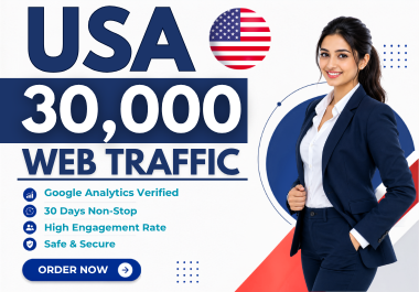 Send USA 30,000 Web traffic for 30 days