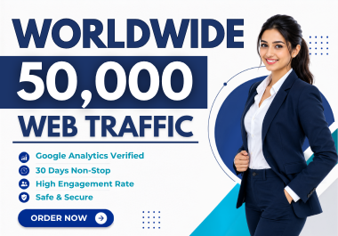 i will send 50,000 worldwide web traffic for 30 days