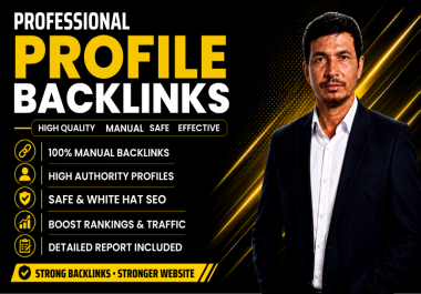 I Will Build 150 High Quality Profile Backlinks for SEO