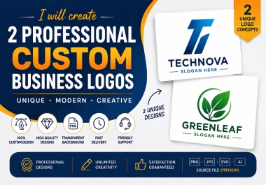 I will create a unique professional logo design for your brand