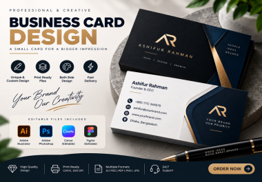 I will design a premium professional business card