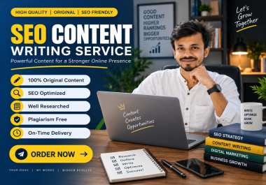 I will write 100 original,  SEO optimized and plagiarism free content