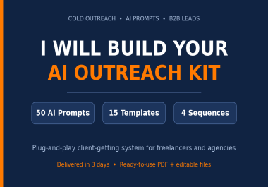 I will build your AI cold outreach kit with 50 prompts and templates
