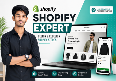 I will design a professional Shopify dropshipping store
