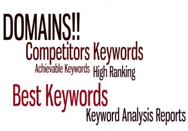 Indepth Keyword Research for Organic SEO plus domain research