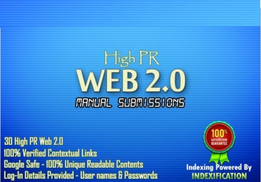 Make 15 High Pr web2 blogs along with 15 High PR social bookmarking
