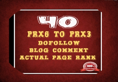 I will make 40 Manual DoFollow Blog Comment Actual DA80+ to DA30+