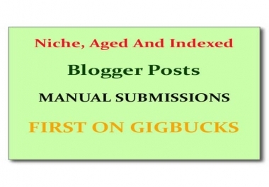 write 3 articles and submit them to Niche,  Aged and Indexed Blogger web 2.0 for