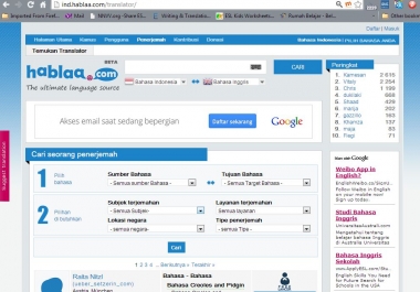 Web localization to Indonesian