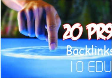 build 10 Edu. Gov And 20 PR9 Us based High Pr Backlinks