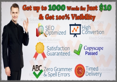 Get Up to 1000 words Quality Article with EXTRA FREE SERVICES