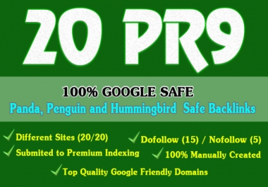 SEO Super Bump will Create Panda,  Penguin,  Hummingbird Safe Backlinks From 20 PR9 Authority Links