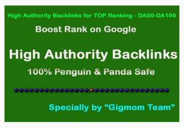 Create Manually 200 High Authority Backlinks for TOP Ranking - DA50-DA100