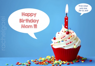 I will create a birthday POSTER with the text you want