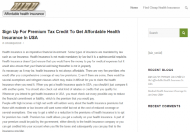 Post on Health Insurance Blog