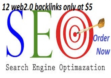 I will give you 12 web2.0 profile backlinks
