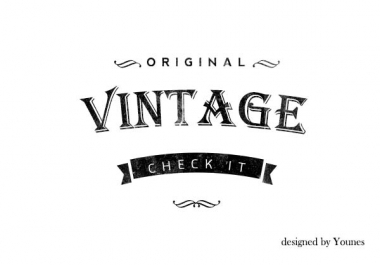 I will design original retro vintage logo