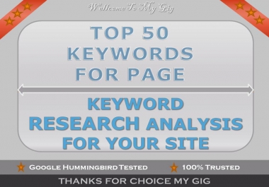 I will do best Keyword Research for your niche