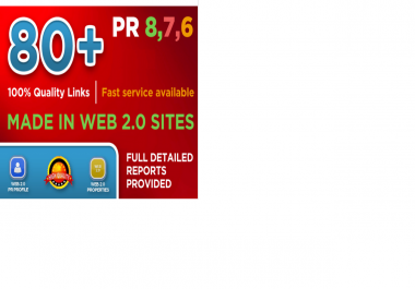 create 80 Real High Pr BACKLINKS,  Dofollow PR8,  PR9,  Authority,  Anchor,  Seo
