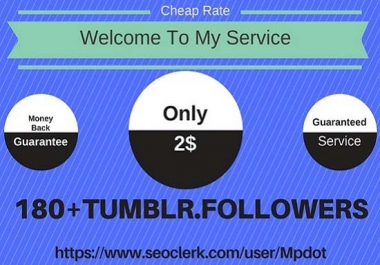 Add You Fast 180+ USA Base Tumblr Followers