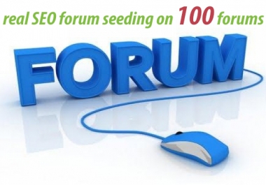 Manual forum seeding with 100 forums. Real SEO with just