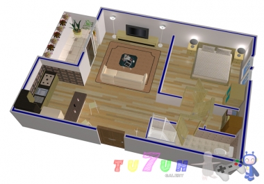 Create 3D floor plan