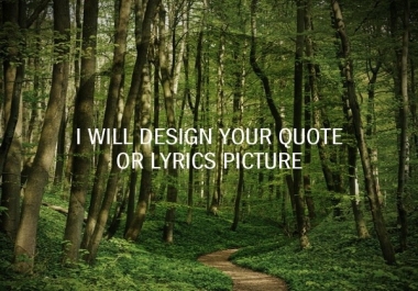 Quote or lyrics image design