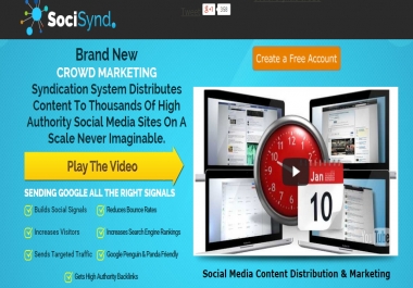 I will set up socisynd for your web or personal