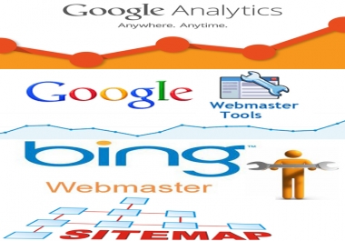 I will install google analytics googel sitemap and set webmaster tool account to your site or Blog