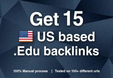 I will build 15 US based Edu Backlinks excellent Website and youtube seo