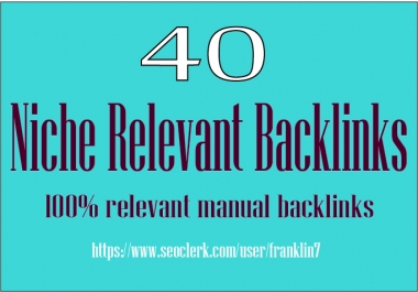 40 High Authority Niche Relevant blogcomments backlinks