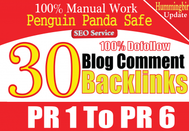 Provide 30 Niche Related Blog Comment Links