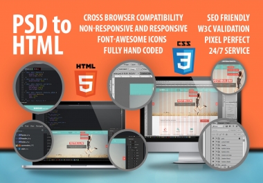 I will code your PSD to HTML and CSS file