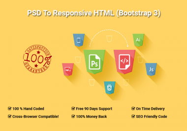 Convert your PSD to Responsive HTML5 CSS3 Webpage using BootStrap 3