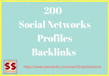 200 Member Networks Profiles Backlinks