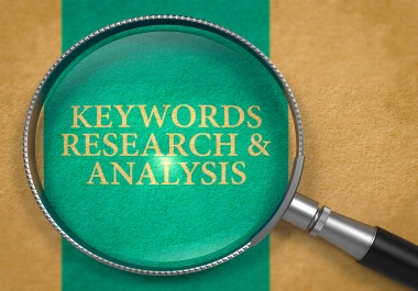 Run in Depth keyword research and analysis
