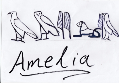 write your name with Hieroglyphic calligraphy