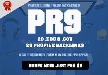 Create 40. EDU &. GOV backlinks for seo
