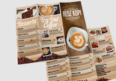 Make GREAT trifold menu for your food business