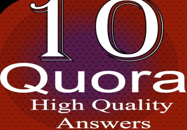 Create you 10 Quora answers with your live URL and keyword