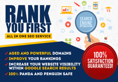 Rank you High in Google with All in One Seo links for website and youtube